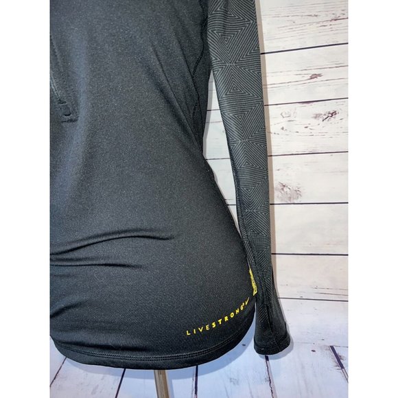 Nike Pro Livestrong Small Pullover Sweatshirt Black  1/2 Zip Stretch Running - Picture 4 of 8